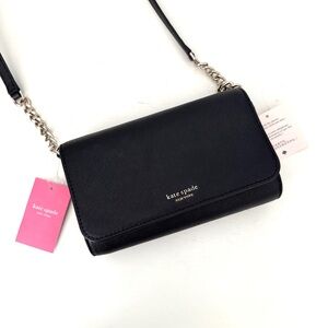 Kate Spade Cameron Black Leather Crossbody Bag